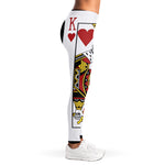 King Of Hearts Playing Card Print Women's Leggings