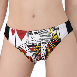 King Of Hearts Playing Card Print Women's Panties