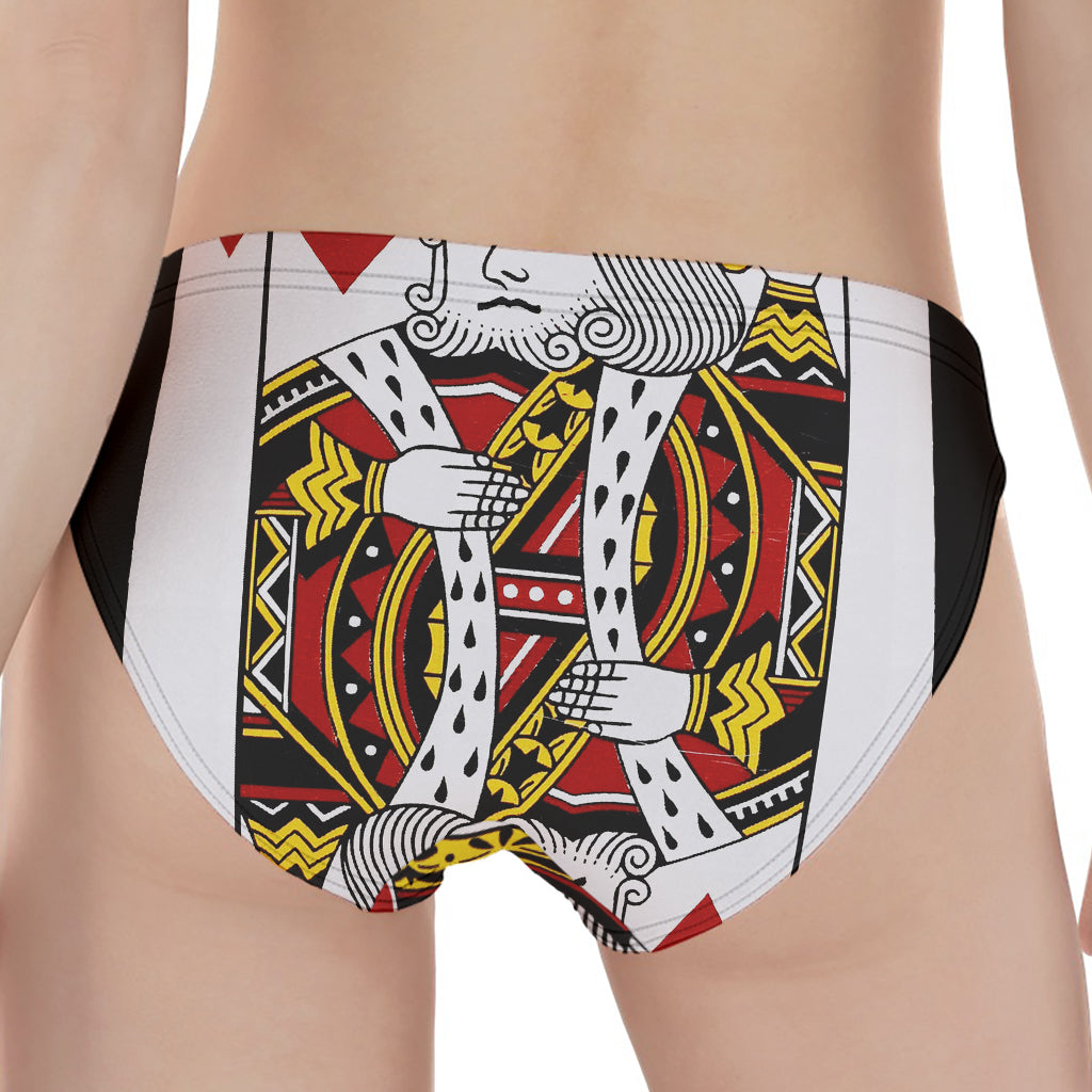 King Of Hearts Playing Card Print Women's Panties