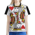 King Of Hearts Playing Card Print Women's Polo Shirt