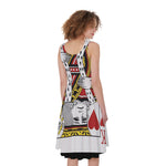 King Of Hearts Playing Card Print Women's Sleeveless Dress