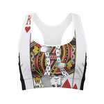 King Of Hearts Playing Card Print Women's Sports Bra