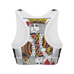 King Of Hearts Playing Card Print Women's Sports Bra