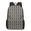 King Of Spades Pattern Print 17 Inch Backpack