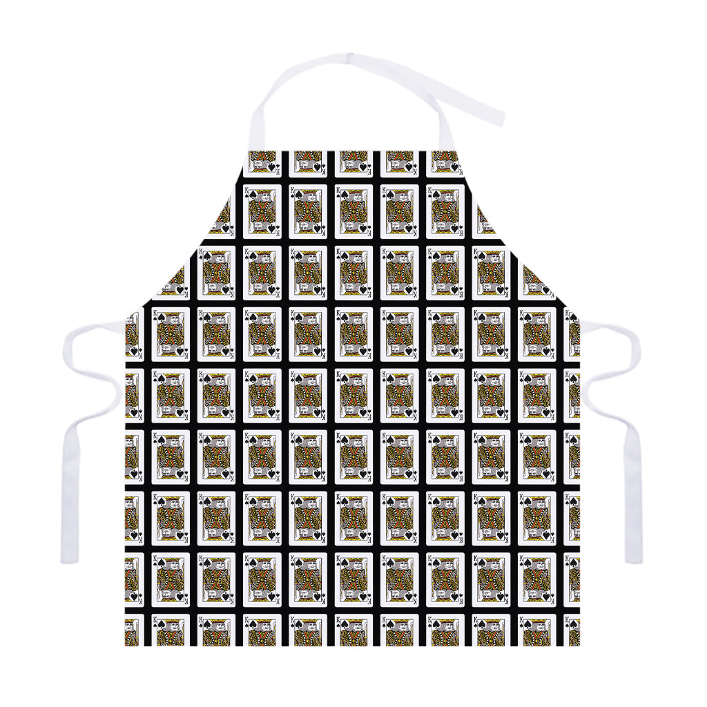 King Of Spades Pattern Print Adjustable Apron