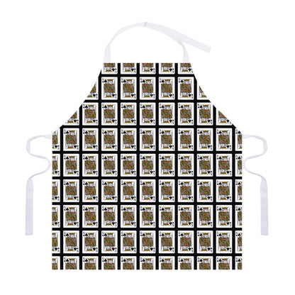 King Of Spades Pattern Print Adjustable Apron