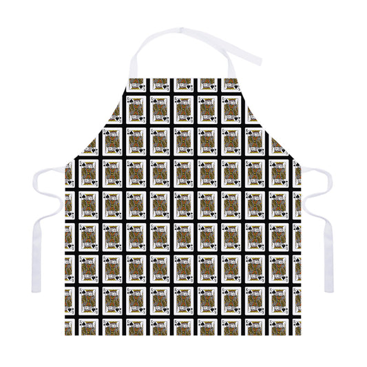 King Of Spades Pattern Print Adjustable Apron