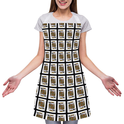 King Of Spades Pattern Print Adjustable Apron