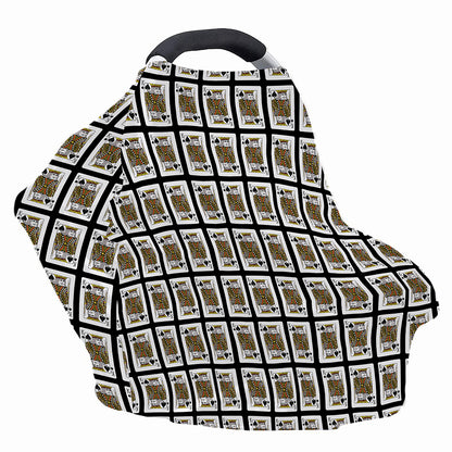 King Of Spades Pattern Print Baby Seat Cover