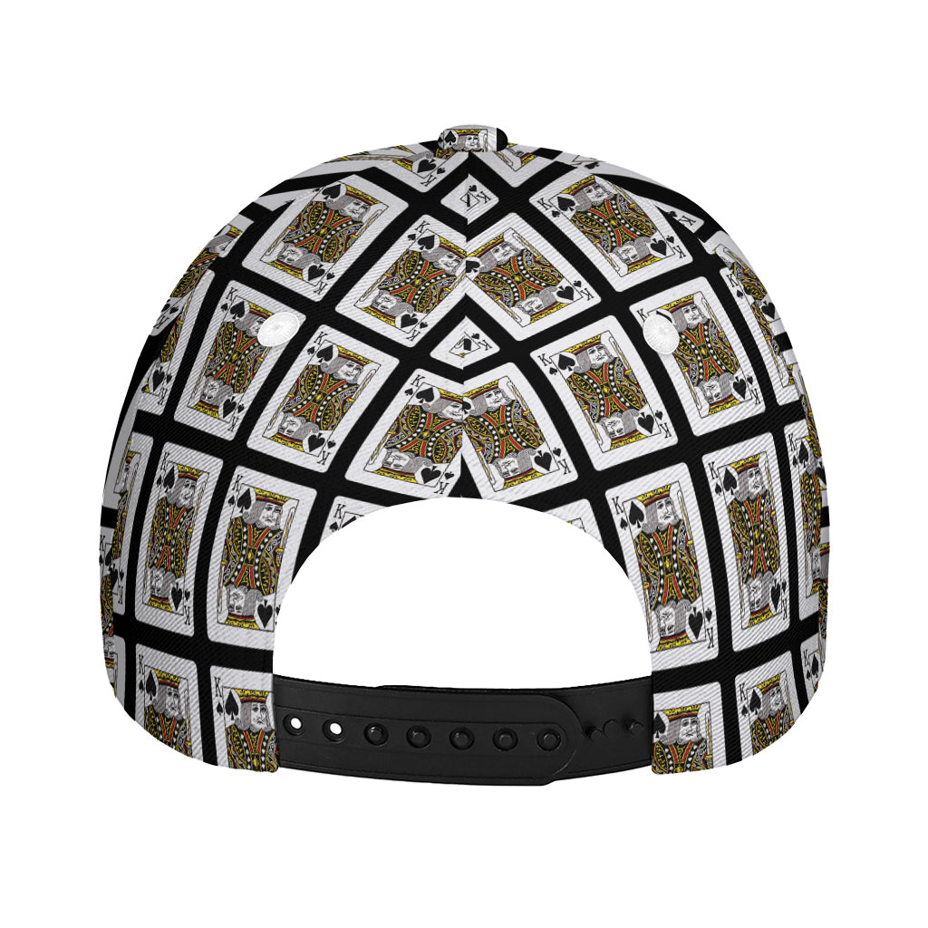 King Of Spades Pattern Print Baseball Cap