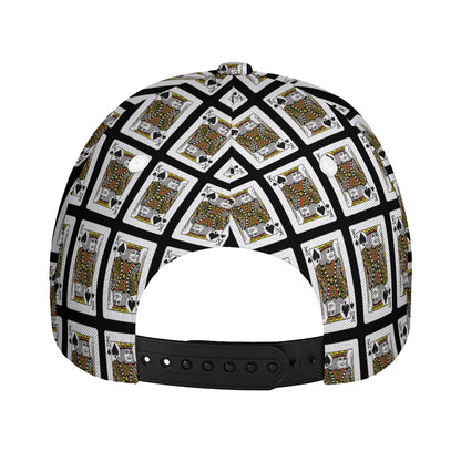 King Of Spades Pattern Print Baseball Cap