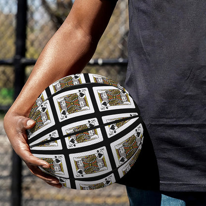 King Of Spades Pattern Print Basketball