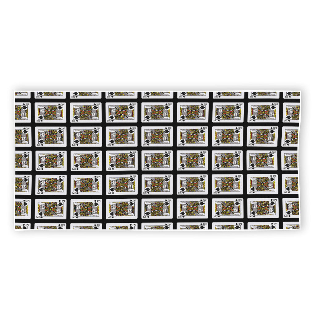 King Of Spades Pattern Print Beach Towel