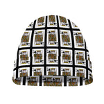King Of Spades Pattern Print Beanie