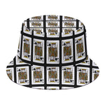 King Of Spades Pattern Print Bucket Hat