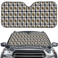 King Of Spades Pattern Print Car Windshield Sun Shade