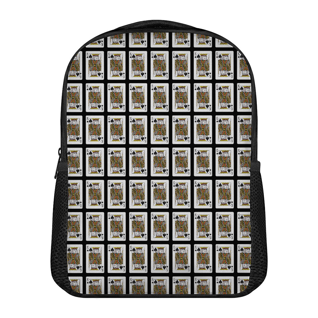 King Of Spades Pattern Print Casual Backpack