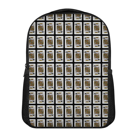 King Of Spades Pattern Print Casual Backpack