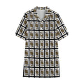 King Of Spades Pattern Print Cotton Hawaiian Shirt
