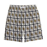 King Of Spades Pattern Print Cotton Shorts