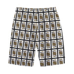 King Of Spades Pattern Print Cotton Shorts