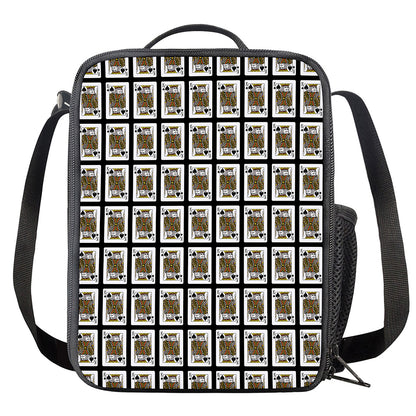 King Of Spades Pattern Print Crossbody Lunch Bag