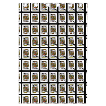 King Of Spades Pattern Print Curtain