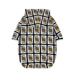 King Of Spades Pattern Print Dog Zip Up Hoodie
