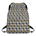 King Of Spades Pattern Print Drawstring Backpack