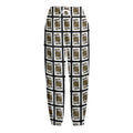 King Of Spades Pattern Print Fleece Lined Knit Pants
