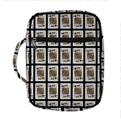 King Of Spades Pattern Print Front Pocket Bible Bag