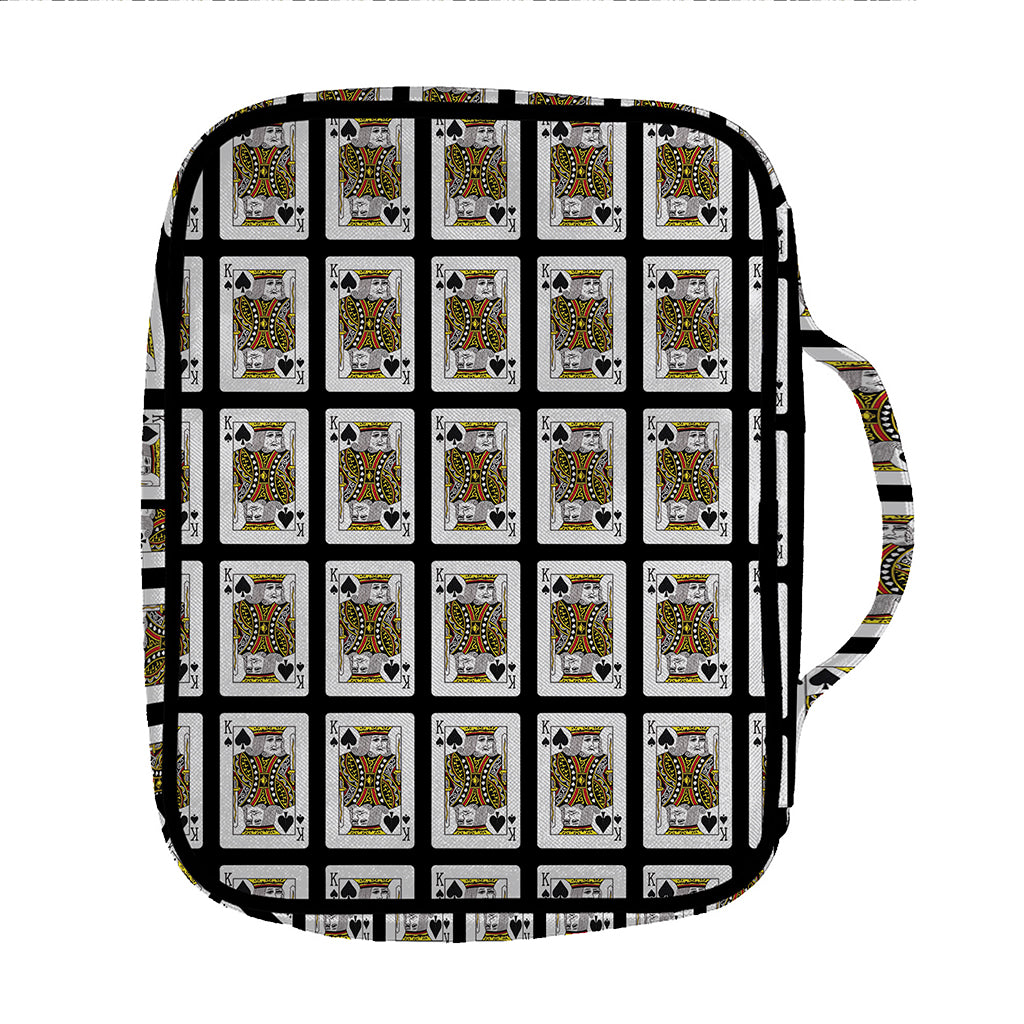 King Of Spades Pattern Print Front Pocket Bible Bag