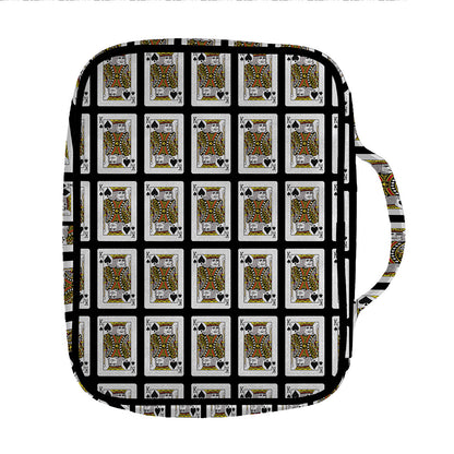 King Of Spades Pattern Print Front Pocket Bible Bag