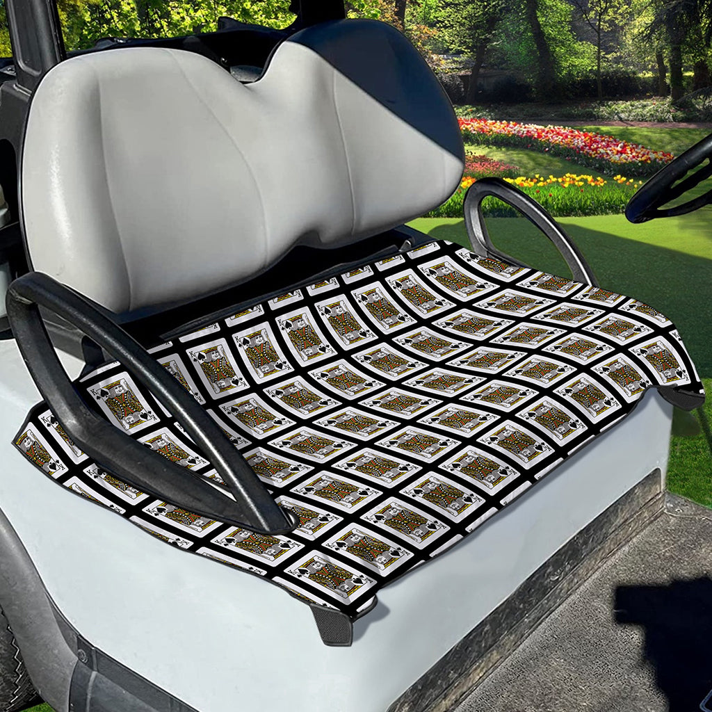 King Of Spades Pattern Print Golf Cart Seat Cover