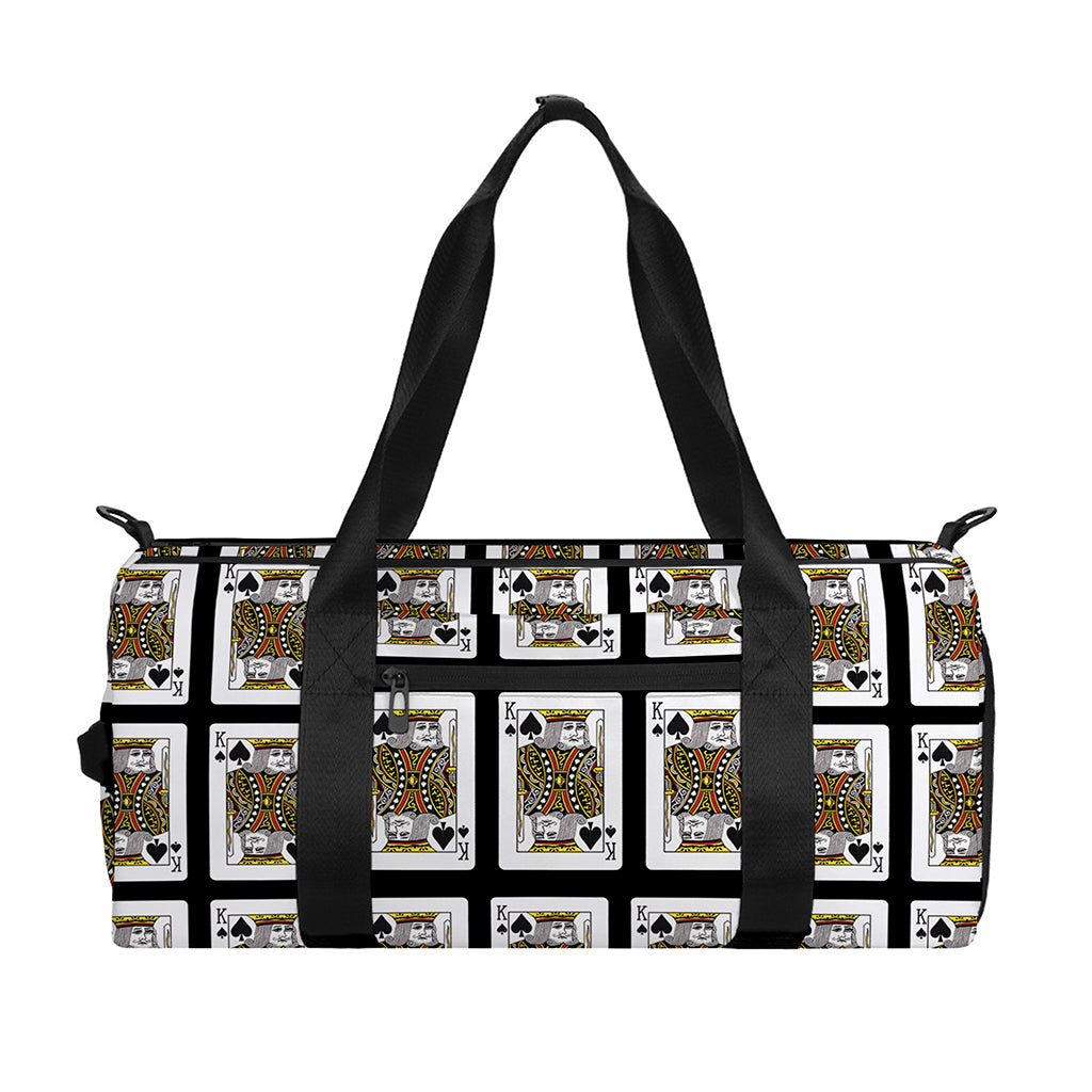 King Of Spades Pattern Print Gym Bag
