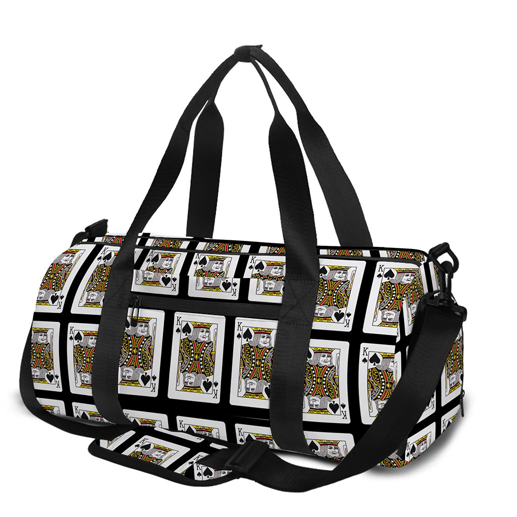 King Of Spades Pattern Print Gym Bag