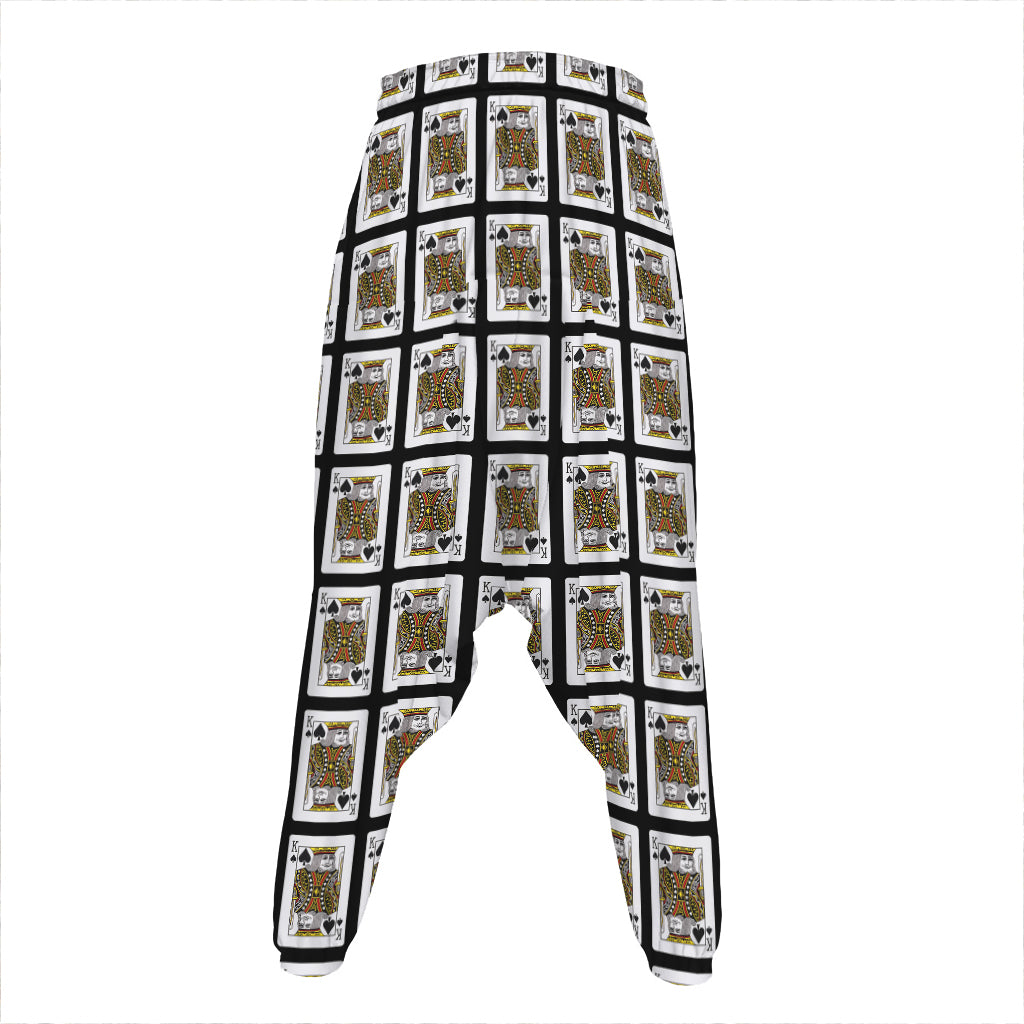 King Of Spades Pattern Print Hammer Pants