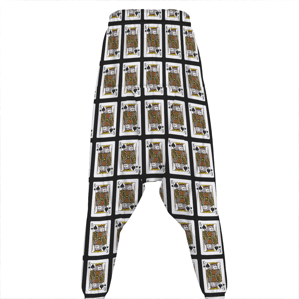 King Of Spades Pattern Print Hammer Pants