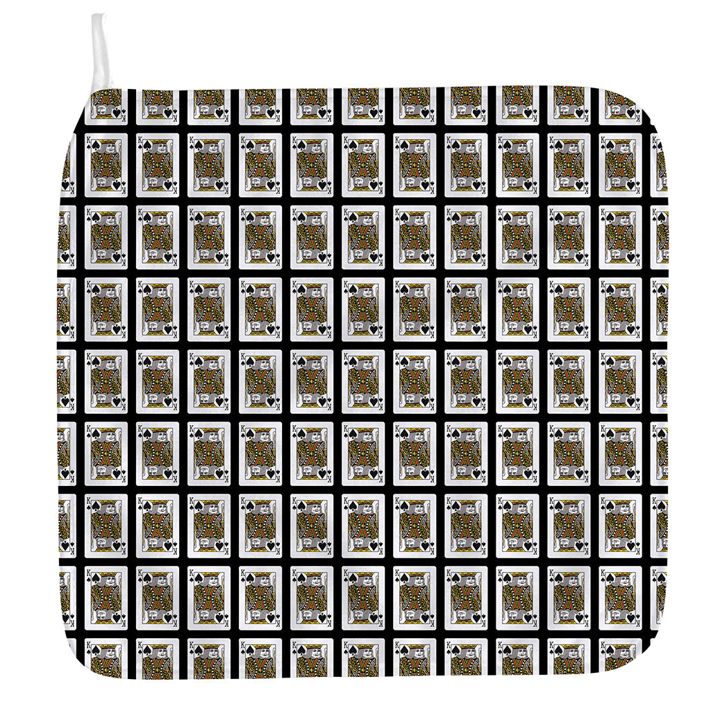 King Of Spades Pattern Print Hand Towel