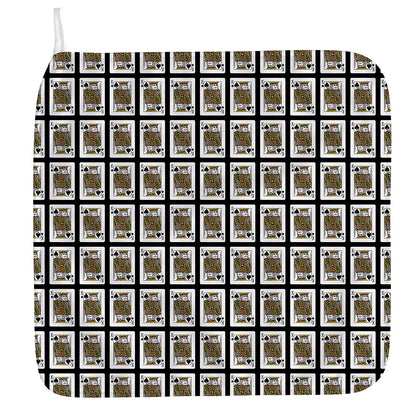King Of Spades Pattern Print Hand Towel