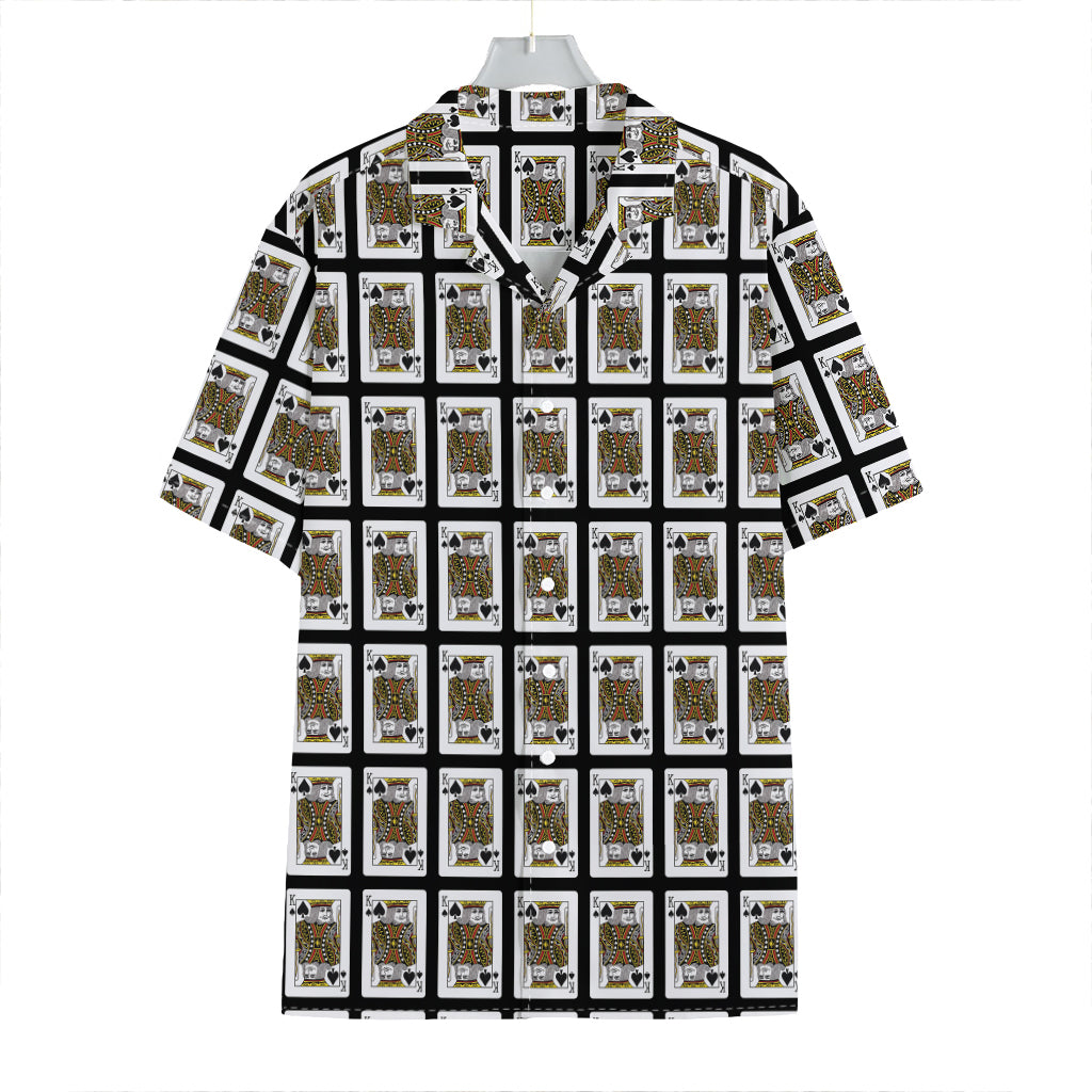 King Of Spades Pattern Print Hawaiian Shirt