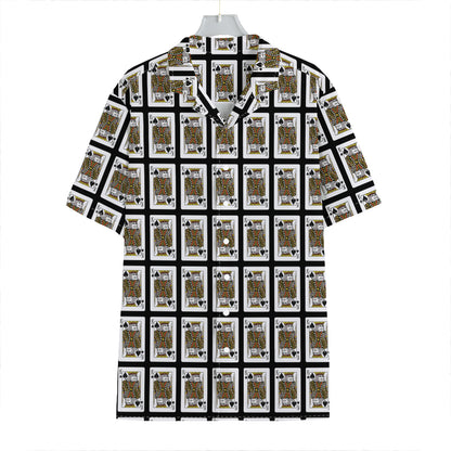 King Of Spades Pattern Print Hawaiian Shirt
