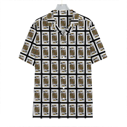 King Of Spades Pattern Print Hawaiian Shirt