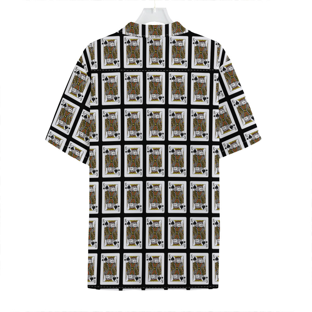 King Of Spades Pattern Print Hawaiian Shirt
