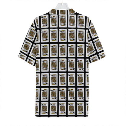 King Of Spades Pattern Print Hawaiian Shirt