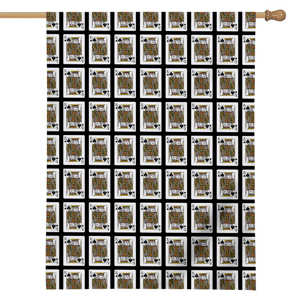 King Of Spades Pattern Print House Flag