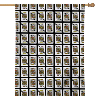King Of Spades Pattern Print House Flag
