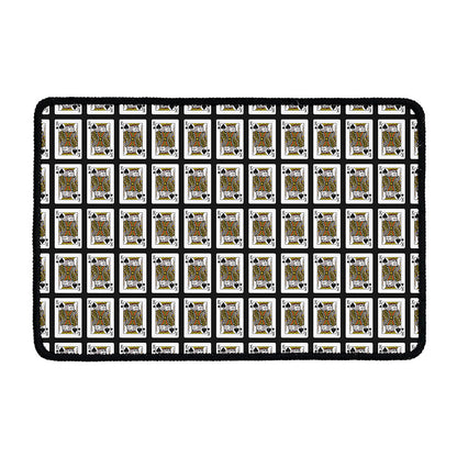 King Of Spades Pattern Print Kitchen Mat