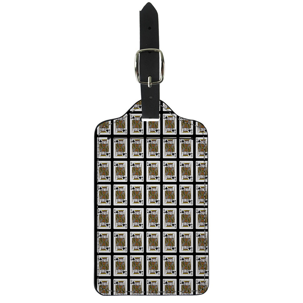 King Of Spades Pattern Print Luggage Tag