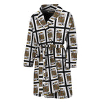 King Of Spades Pattern Print Men's Bathrobe